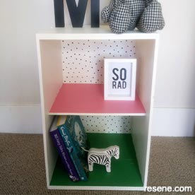 Paint a cubby shelf