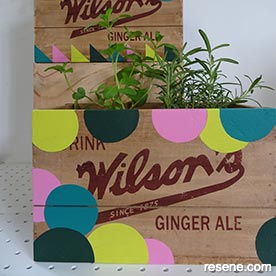 Paint a wooden crate