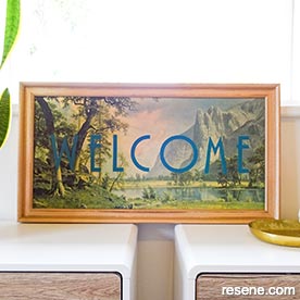 Create a vintage welcome sign