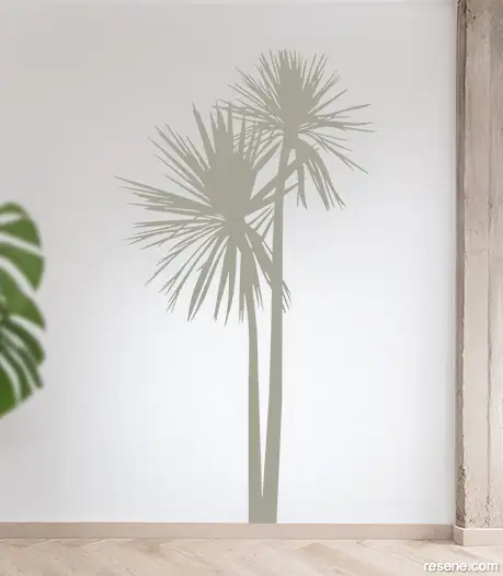 Back To Nature decal in Resene Lemon Grass