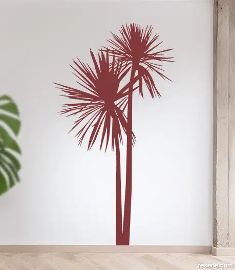 Back To Nature decal in Resene Pohutukawa