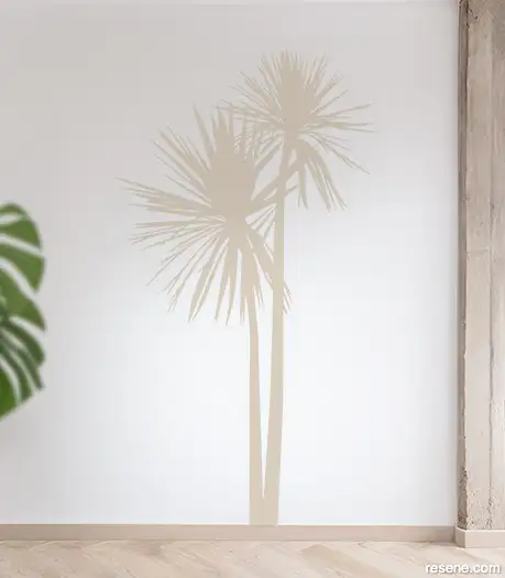 Back To Nature decal in Resene Spanish White