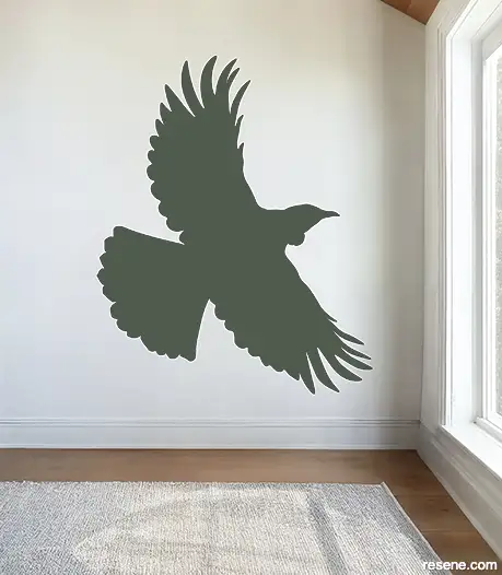 High Flyer decal in Resene Forest Green