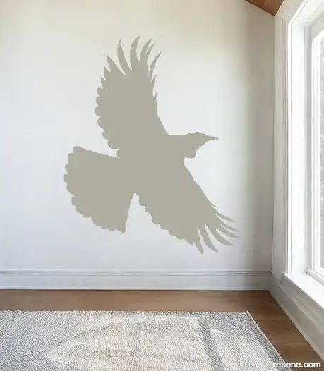 High Flyer decal in Resene Lemon Grass