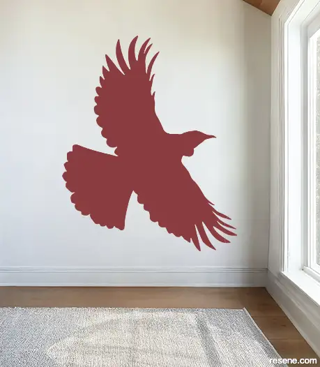 High Flyer decal in Resene Pohutukawa