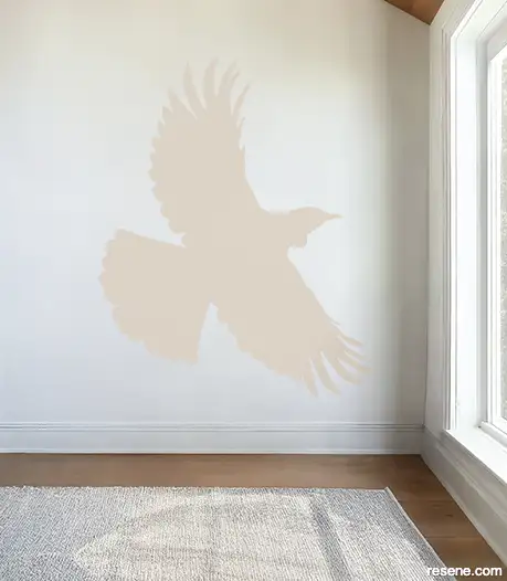 High Flyer decal in Resene Spanish White