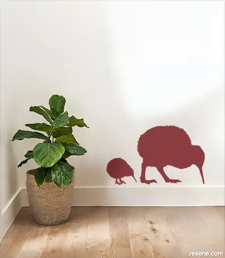 Keeping it Kiwi decal in Resene Pohutukawa