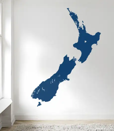 Coast To Coast decal in Resene Resolution Blue
