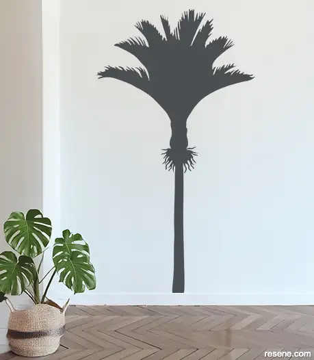 Palm Life decal in Resene Foundry