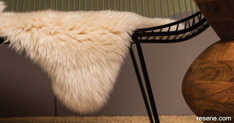Natural texture - a sheepskin rug