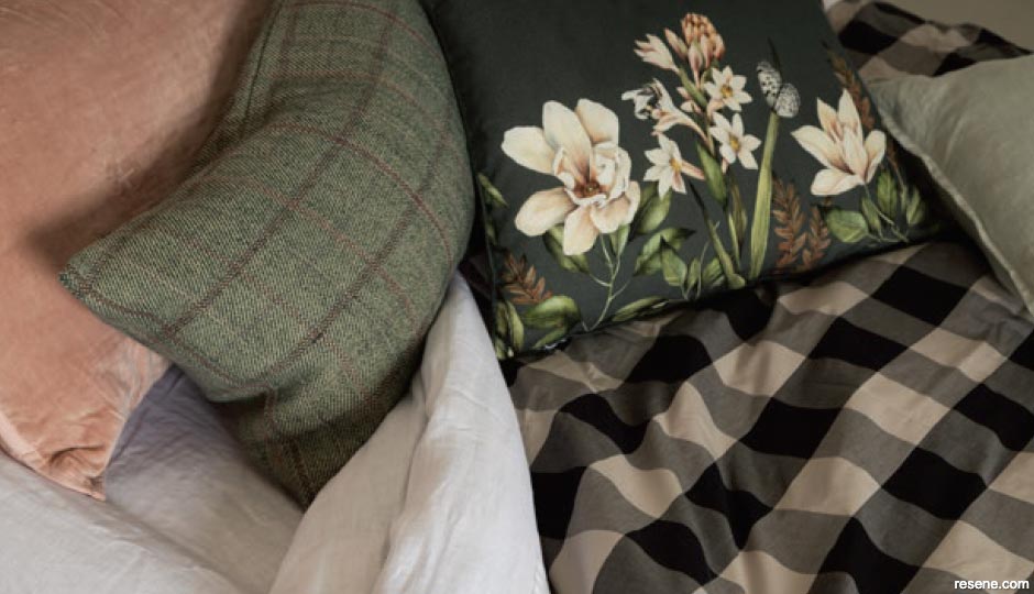 A classic gingham checked duvet set