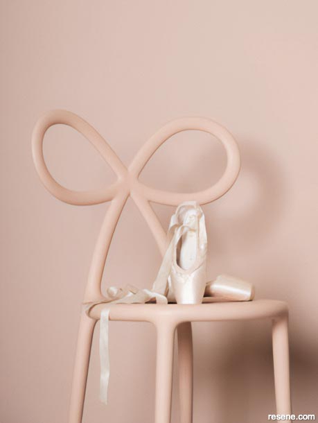 A pink ribbon chair