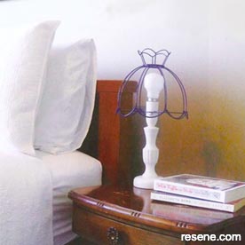 Update an old unwanted bedside lamp with a coat of paint