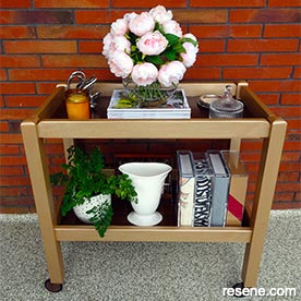 Paint a wooden trolley/cart