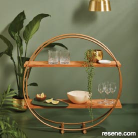 Hula hoop drinks trolley