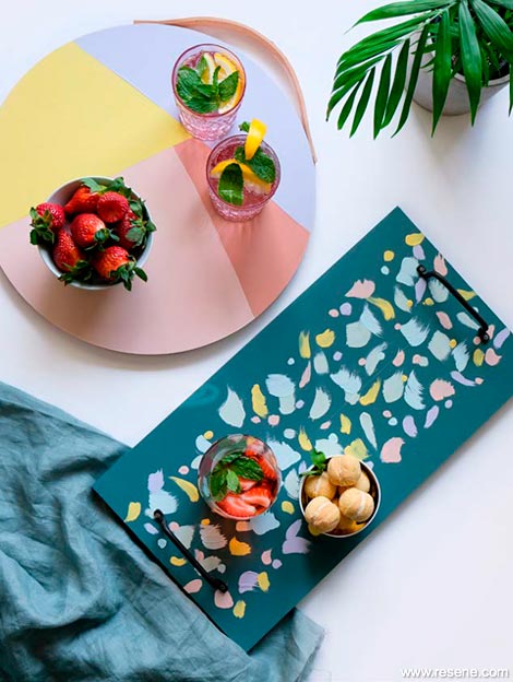 Painted serving boards