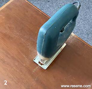 Cut table in half