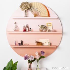 Ombre-effect shelves