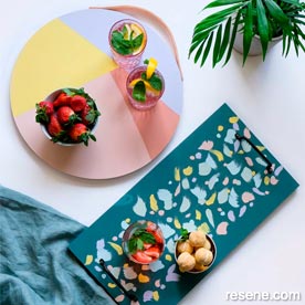 Painted serving boards