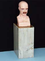 Whitewash art plinth