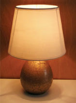 Create a crackle finish on a lamp