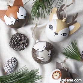 Woodland christmas decorations