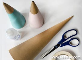 Items required to make cones