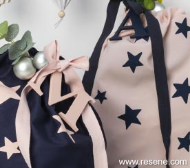 Finished stencil stars