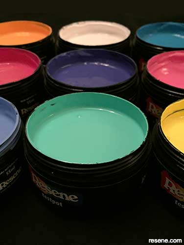 Testpots for painting the advent calendar