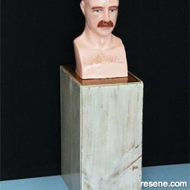 Whitewash art plinth