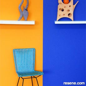 Two-colour feature wall