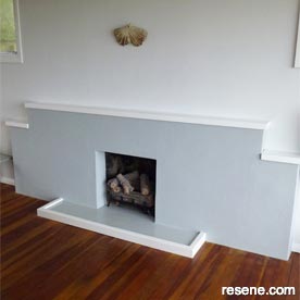 Painted fireplace