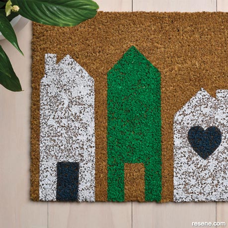 Fresh as a door mat - painted door mat project