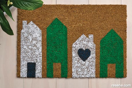 Fresh as a door mat - painted door mat project