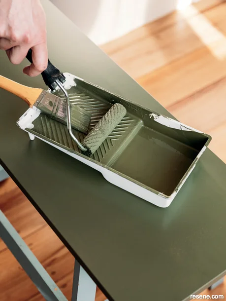 Step 6b - Apply two coats of the colour using a number 4 roller